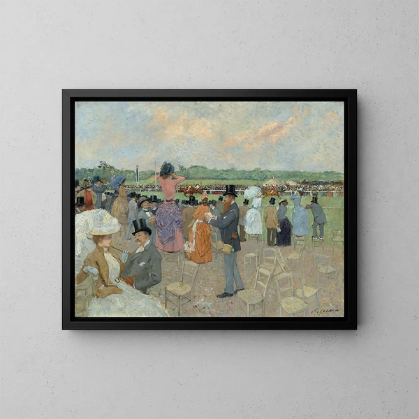 Die Rennen in Longchamp - Jean-Louis Forain — gerahmtes Bild an der Wand