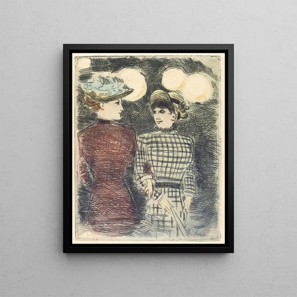 Aux Einschüchterern - Jean-Louis Forain — gerahmtes Bild an der Wand