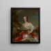 Portrait of Constance-Gabrielle-Magdeleine Bonnier de la Mosson als Diana - Jean-Marc Nattier — gerahmtes Bild an der Wand