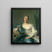 Portrait von Madame Marie-Henriette Berthelot de Pléneuf - Jean-Marc Nattier — gerahmtes Bild an der Wand