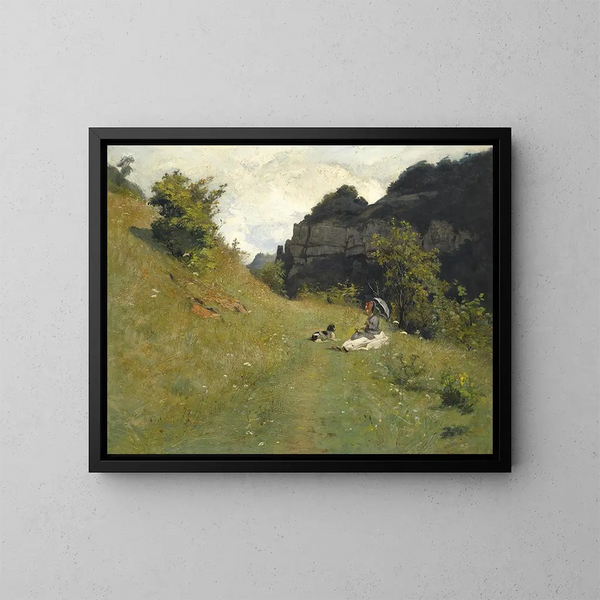 Der Weg der Maloche - Jean-Paul Laurens — gerahmtes Bild an der Wand