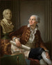 Portrait eines Gentlemans mit dem Brustbild von Denis Diderot - Jean-Simon Berthélemy — Ansicht des Kunstwerks