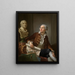 Portrait eines Gentlemans mit dem Brustbild von Denis Diderot - Jean-Simon Berthélemy — gerahmtes Bild an der Wand