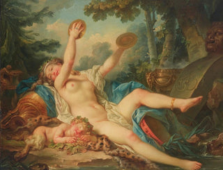 JeanSimon Berthlemy - Reclining Bacchant Playing The Cymbals.webp