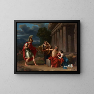 Ödipus in Kolone - Jean Antoine Théodore Giroust — gerahmtes Bild an der Wand