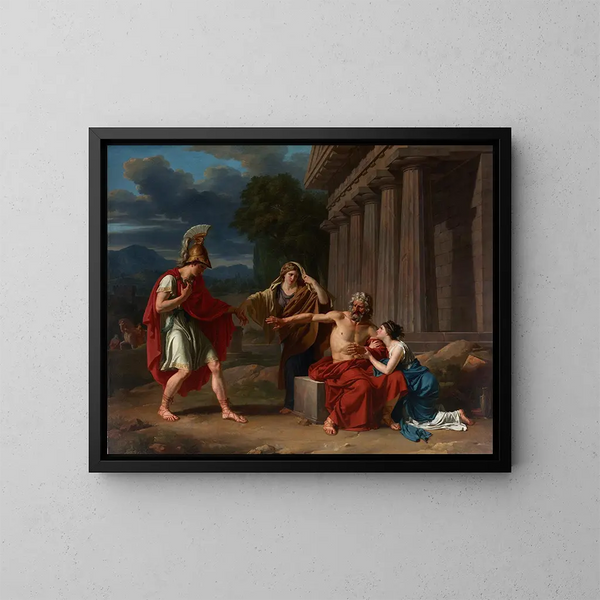 Ödipus in Kolone - Jean Antoine Théodore Giroust — gerahmtes Bild an der Wand