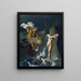 Angelisches Gemälde gerettet von Ruggiero - Jean-Auguste-Dominique Ingres — gerahmtes Bild an der Wand