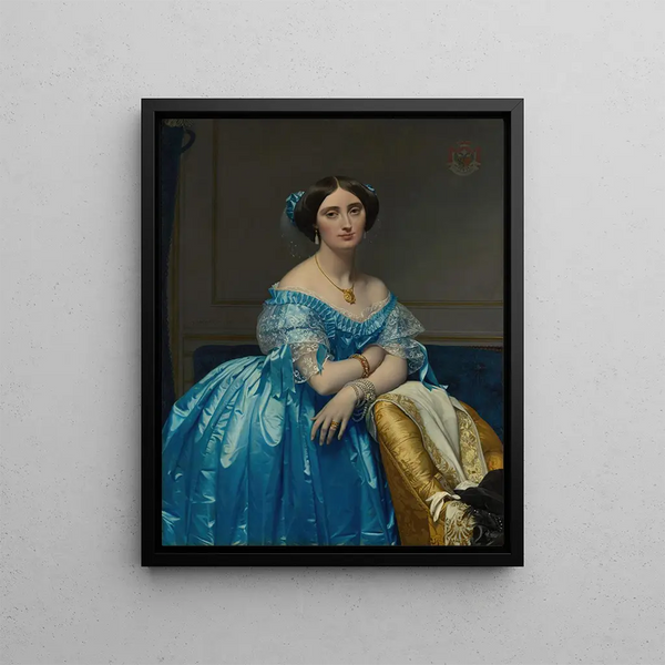von Joséphine-Éléonore-Marie-Pauline de Galard de Brassac de Béarn Prinzessin de Broglie - Jean-Auguste-Dominique Ingres — gerahmtes Bild an der Wand