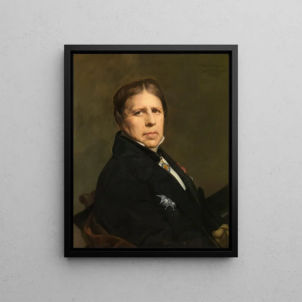 Selbstporträt - Jean-Auguste-Dominique Ingres — gerahmtes Bild an der Wand