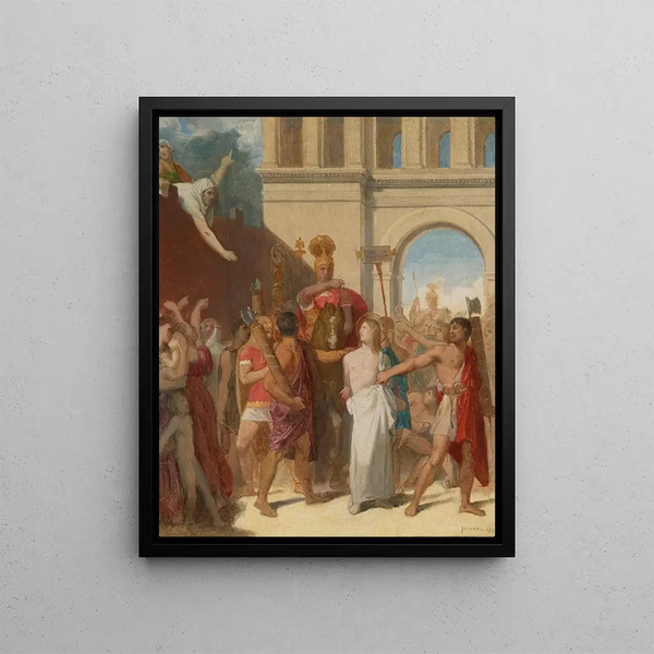 Der Martyrium des heiligen Symphorien - Jean-Auguste-Dominique Ingres — gerahmtes Bild an der Wand