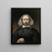 Selbstporträt - Jean Augustin Daiwaille — gerahmtes Bild an der Wand
