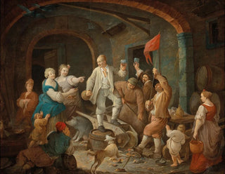 Jean Baptiste Charpentier II - A turbulent scene in a tavern.webp