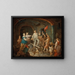 Eine tumultartige Szene in einer Taverne - Jean Baptiste Charpentier II — gerahmtes Bild an der Wand