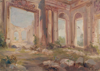 Jean Baptiste Edmond Allouard - Le chteau de SaintCloud en ruines la salle des gardes.webp