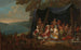 Festliches Fest mit türkischen Höflingen unter einem Zelt - Jean-Baptiste Vanmour — Ansicht des Kunstwerks