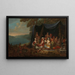 Festliches Fest mit türkischen Höflingen unter einem Zelt - Jean-Baptiste Vanmour — gerahmtes Bild an der Wand