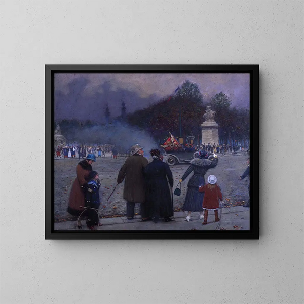 Deutscher Flagge am Port der Invaliden - Jean Béraud — gerahmtes Bild an der Wand