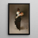 Junge Frau mit Blumenstrauß - Jean Béraud — gerahmtes Bild an der Wand