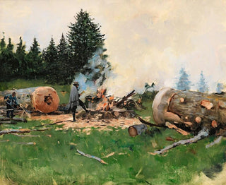 Mann aus Holz in einem Bergdorf - Jean Béraud — Ansicht des Kunstwerks