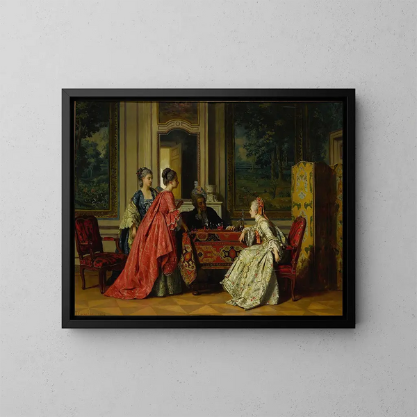 Die Schachspiele - Jean Carolus — gerahmtes Bild an der Wand