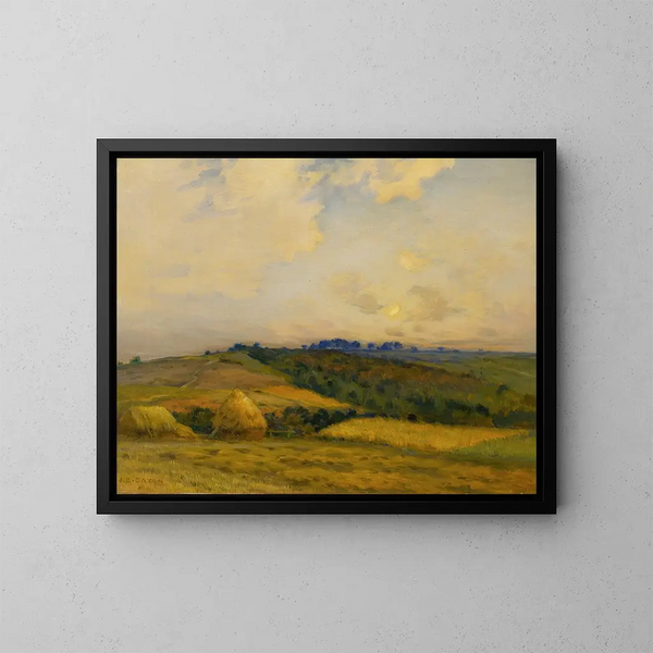 Nach der Ernte - Jean-Charles Cazin — gerahmtes Bild an der Wand