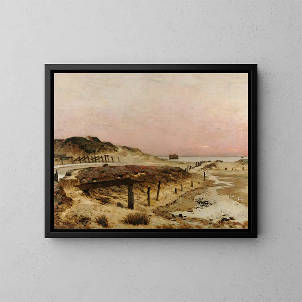 Ruinen des alten Hafens von Wimereux - Jean-Charles Cazin — gerahmtes Bild an der Wand