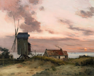 Mühle an einem Strand - Jean-Charles Cazin — Ansicht des Kunstwerks