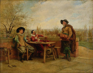 Frühling auf der Terrasse - Jean-Charles Meissonier — Ansicht des Kunstwerks