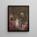 Eine Feier in einem Louis XVI-Innenraum, beleuchtet von einem Kerzenleuchter und einer Fackel, mit einem tanzenden Paar im Menuett - Jean Démosthène Dugourc — gerahmtes Bild an der Wand