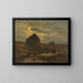 Bergers und Schafe im Mondschein - Jean Ferdinand Chaigneau — gerahmtes Bild an der Wand