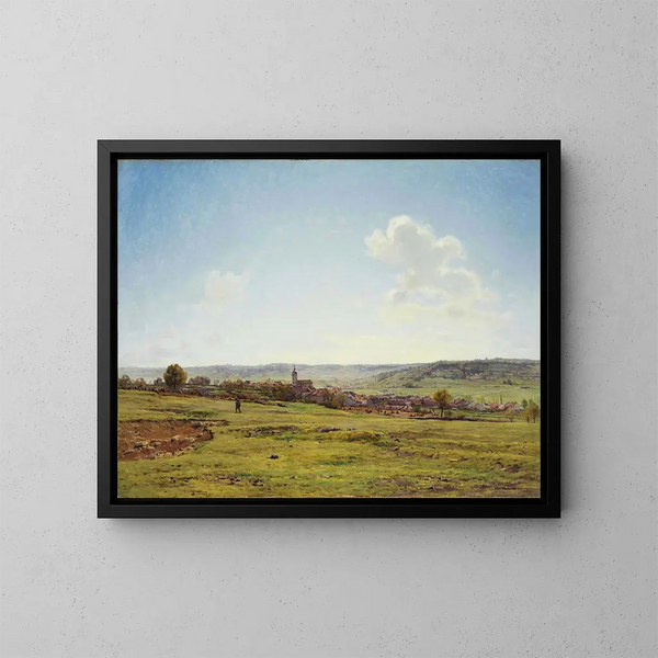Landschaft bei Fresnes - Jean Ferdinand Monchablon — gerahmtes Bild an der Wand