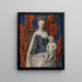 Jungfrau mit Kind umgeben von Engeln - Jean Fouquet — gerahmtes Bild an der Wand
