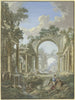 Römische Ruinen relie ein Brunnen mit Staffage - Jean François Gout — Ansicht des Kunstwerks