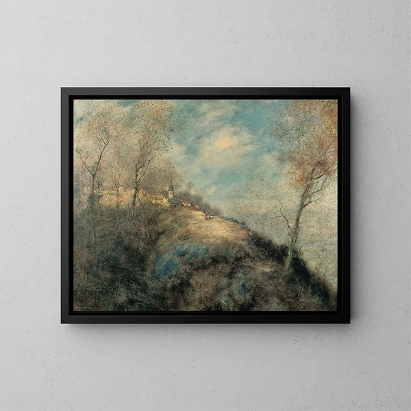 Die verlassene Straße - Jean François Raffaëlli — gerahmtes Bild an der Wand