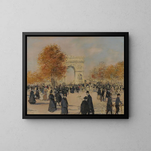 Les Champs-Élysées - Jean François Raffaëlli — gerahmtes Bild an der Wand