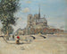 Notre-Dame de Paris und die Brücke des Erzbischofs - Jean François Raffaëlli — Ansicht des Kunstwerks