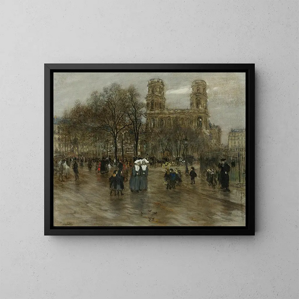 Place Saint-Sulpice, Paris - Jean François Raffaëlli — gerahmtes Bild an der Wand