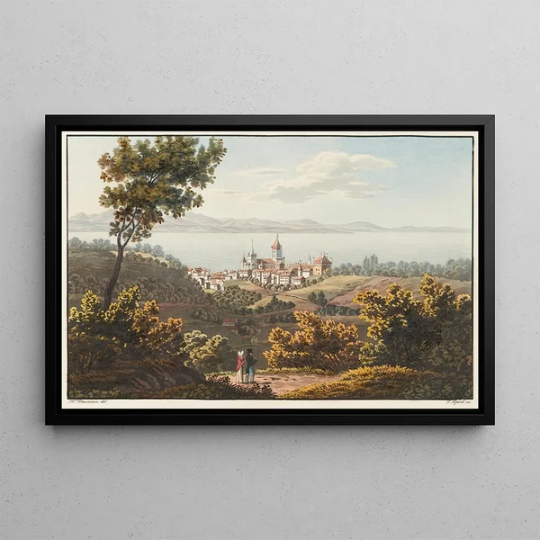 Lausanne - Jean Henri Baumann — gerahmtes Bild an der Wand