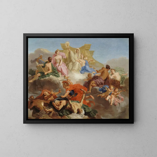 Der Triumph der Gerechtigkeit - Jean Jouvenet — gerahmtes Bild an der Wand