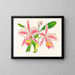 Cattleya trianae var. striata - Jean Jules Linden — gerahmtes Bild an der Wand
