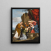 Anbetung des Jesuskindes mit drei Heiligen - Jean Le Clerc — gerahmtes Bild an der Wand