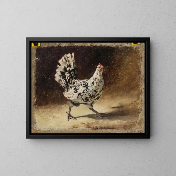 Huhn - Jean Lulvs — gerahmtes Bild an der Wand