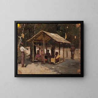 Jean Lulvs - Scene in an Arab village.webp