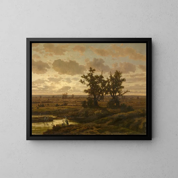 Marais dans les Kempen - Jean Pierre François Lamorinière — gerahmtes Bild an der Wand