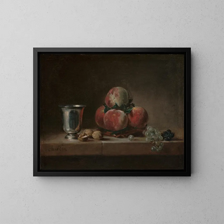 Jean Simon Chardin - Still Life with Peaches a Silver Goblet Grapes and Walnuts.webp