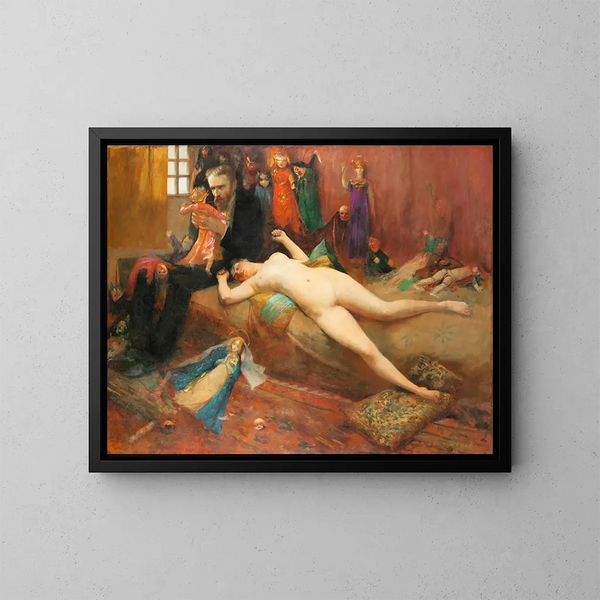 L'Homme aux poupées - Jean Veber — gerahmtes Bild an der Wand