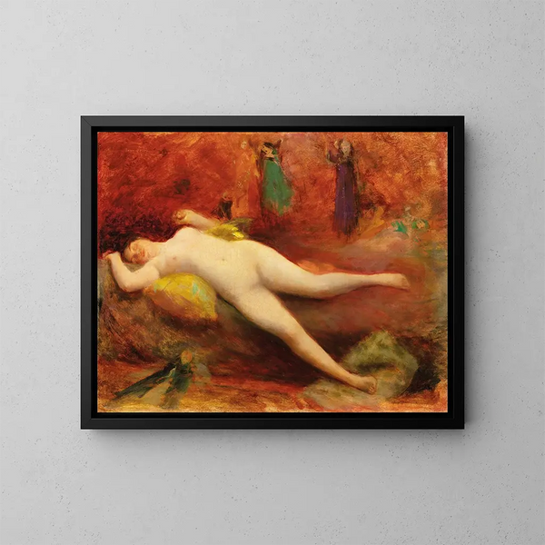 Die Frauenpuppe - Jean Veber — gerahmtes Bild an der Wand