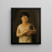 Portrait einer kleinen Mädchen mit ihrem Mops - Jeanne-Élisabeth Chaudet — gerahmtes Bild an der Wand