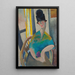 Frau mit Cloche-Hut - Jeanne Hébuterne — gerahmtes Bild an der Wand