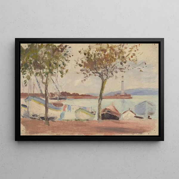 Le Phare du Petit Minou, Plouzané - Jeanne Jégou-Cadart — gerahmtes Bild an der Wand
